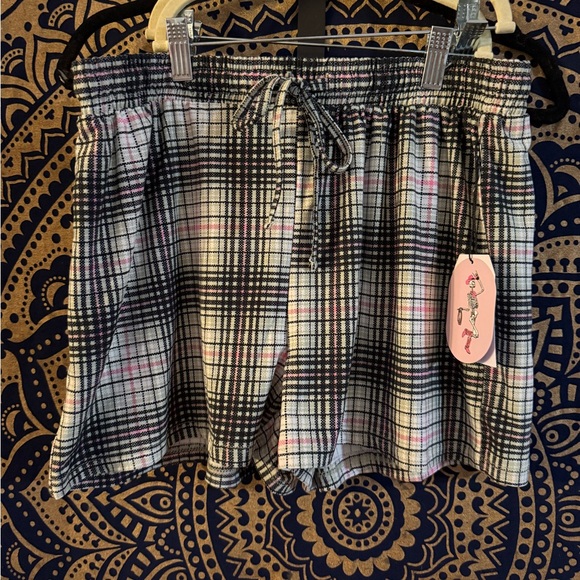 Better Together Pink Skeleton Graphic Tee and Plaid Skirt Set - Picture 2 of 6